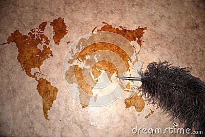 Vintage world map Stock Photo