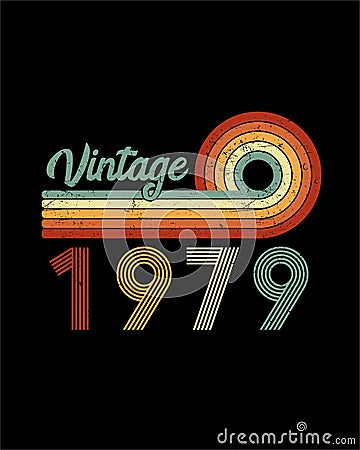 Vintage 1943 80 Years Old Boys And Girls 80th Birthday T-Shirt design Stock Photo