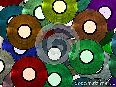Vinyl discs Stock Photo