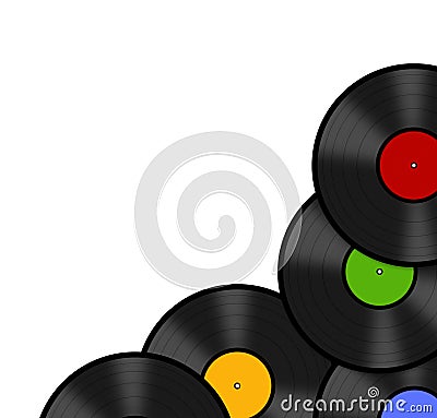 Vinyl discs Stock Photo