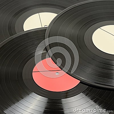 Vinyl discs Stock Photo