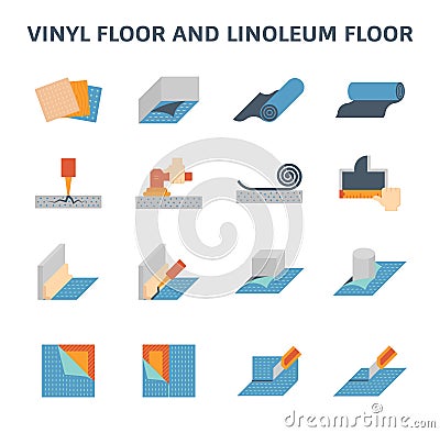 Vinyl floor icon Vector Illustration