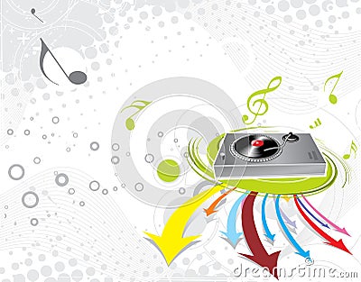 Vinyl player Vector Illustration