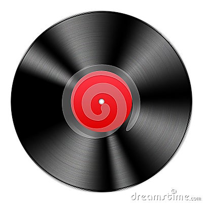 Vinyl Record Cartoon Illustration