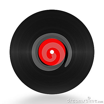 Vinyl Record 33 RPM Cartoon Illustration