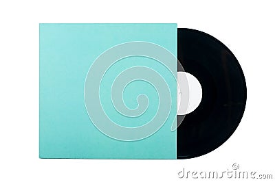 Vinyl Record with cover Stock Photo