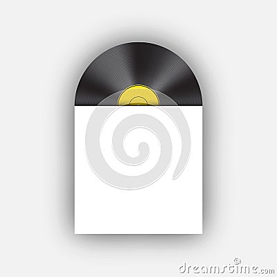 Vinyl record with cover Vector Illustration