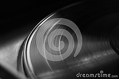 Vinyl record on a turntable. Memory and nostalgia Stock Photo