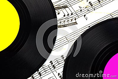 Vinyl records Stock Photo