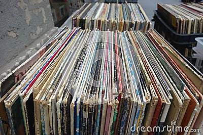 Vinyl Records Stock Photo