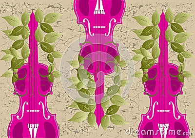 Viola wallpaper Vector Illustration
