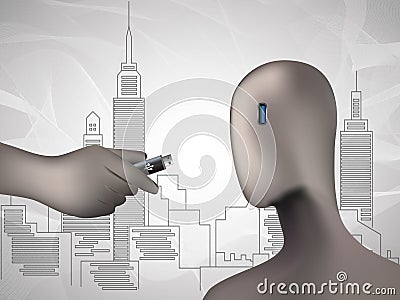 Violation of privacy. Invasion of privacy Stock Photo