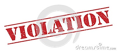 Violation Red stamp Stock Photo