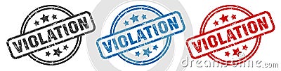 violation stamp. violation round isolated sign. Vector Illustration