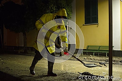 The violent flood that hit the city of Casamicciola on the island of Ischia Editorial Stock Photo