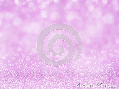 Violet abstract glitter background with bokeh. lights blurry soft pink for the romance background, light bokeh holiday party back Stock Photo
