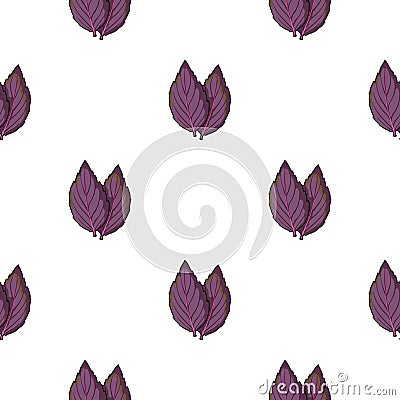 Violet basil icon in cartoon style isolated on white background. Herb an spices symbol Vector Illustration