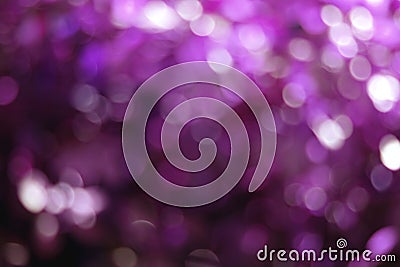 Purple bokeh lights background, colorful glitter defocused Stock Photo