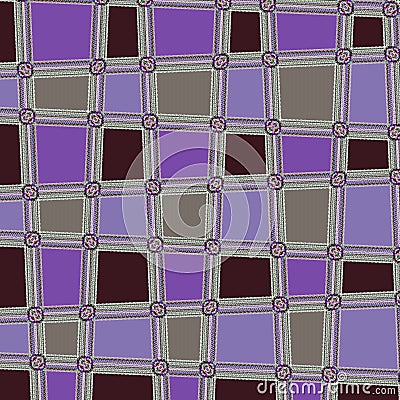 Violet and brown Rounded Square Abstract Dots Geometric Pattern Background Stock Photo