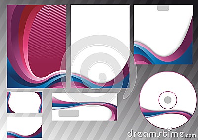 Violet business corporate design template Vector Illustration