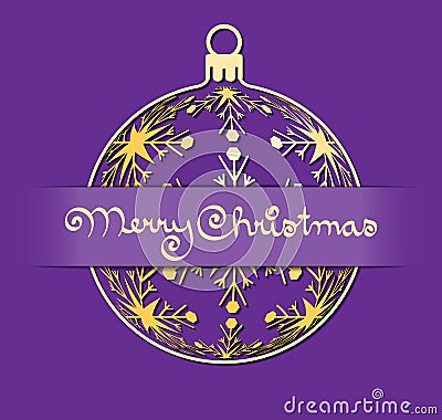 Violet christmas background Cartoon Illustration