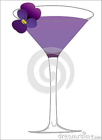 Violet cocktail Stock Photo