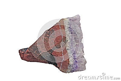Violet crystal stone-amethyst Stock Photo