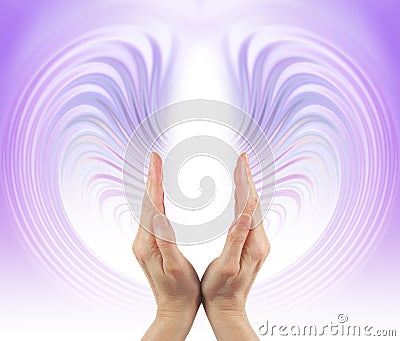 Violet Flame Energy Streaming Stock Photo