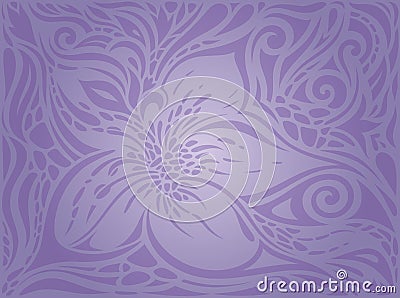 Violet Flowers, vintage seamless Floral pattern background Stock Photo