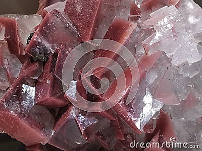 violet fluorite mineral texture Stock Photo