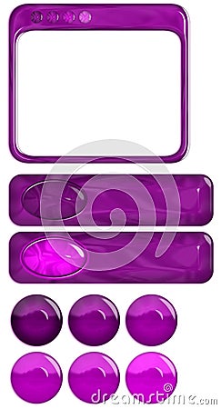 Violet and Fuchsia Graphic Elements Stock Photo