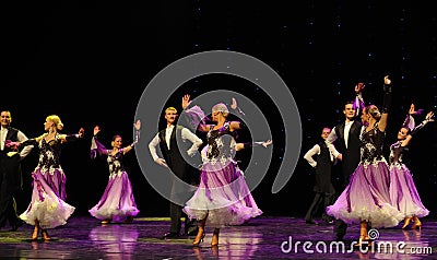 The violet-Israeli folk dance-the Austria's world Dance Editorial Stock Photo