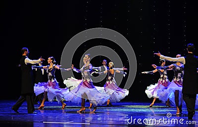 The violet-Israeli folk dance-the Austria's world Dance Editorial Stock Photo