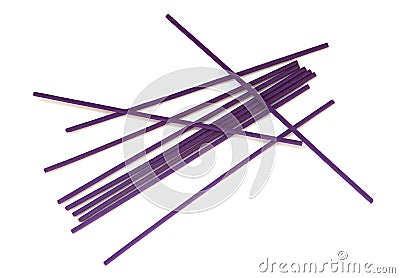 Violet joss sticks Stock Photo