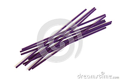 Violet joss sticks Stock Photo