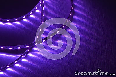 Violet light rgb led diodes Stock Photo