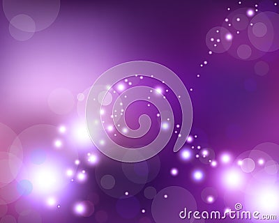 Violet light stars Vector Illustration