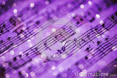 Violet music notes Stock Photo