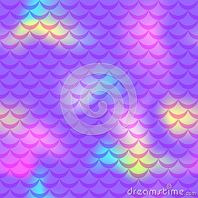 Violet pink yellow mermaid scale background. Neon iridescent background. Fish scale pattern. Stock Photo