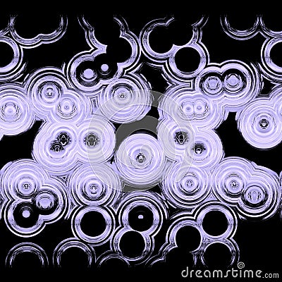 Violet rounded texture on black background Cartoon Illustration