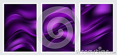 Violet Satin Elegant Background Vector Illustration Design Stock Photo