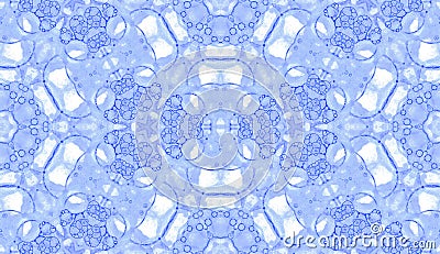 Violet seamless pattern. Astonishing delicate soap bubbles. Lace hand drawn textile ornament. Kaleid Stock Photo