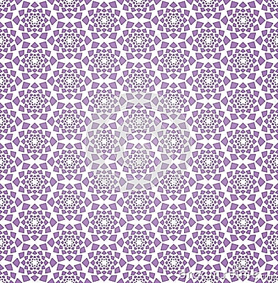 Violet star mosaic textile pattern Stock Photo