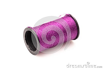 Violet Thread Spool Stock Photo