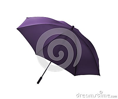 Violet umbrella isolated Stock Photo