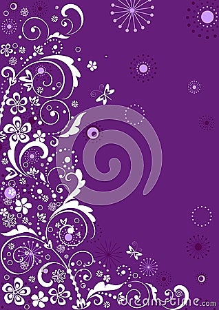 Violet vintage banner Vector Illustration