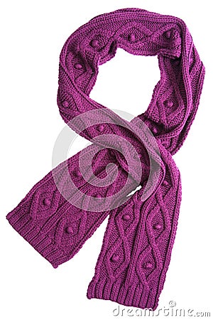 Violet wool scarf Stock Photo