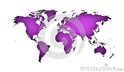 Violet World map Stock Photo