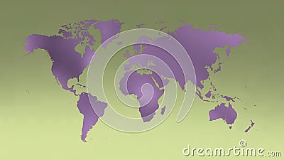 Violet worldmap over metalic background Stock Photo