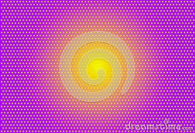 Violet-yellow-dotted-popart-background Stock Photo